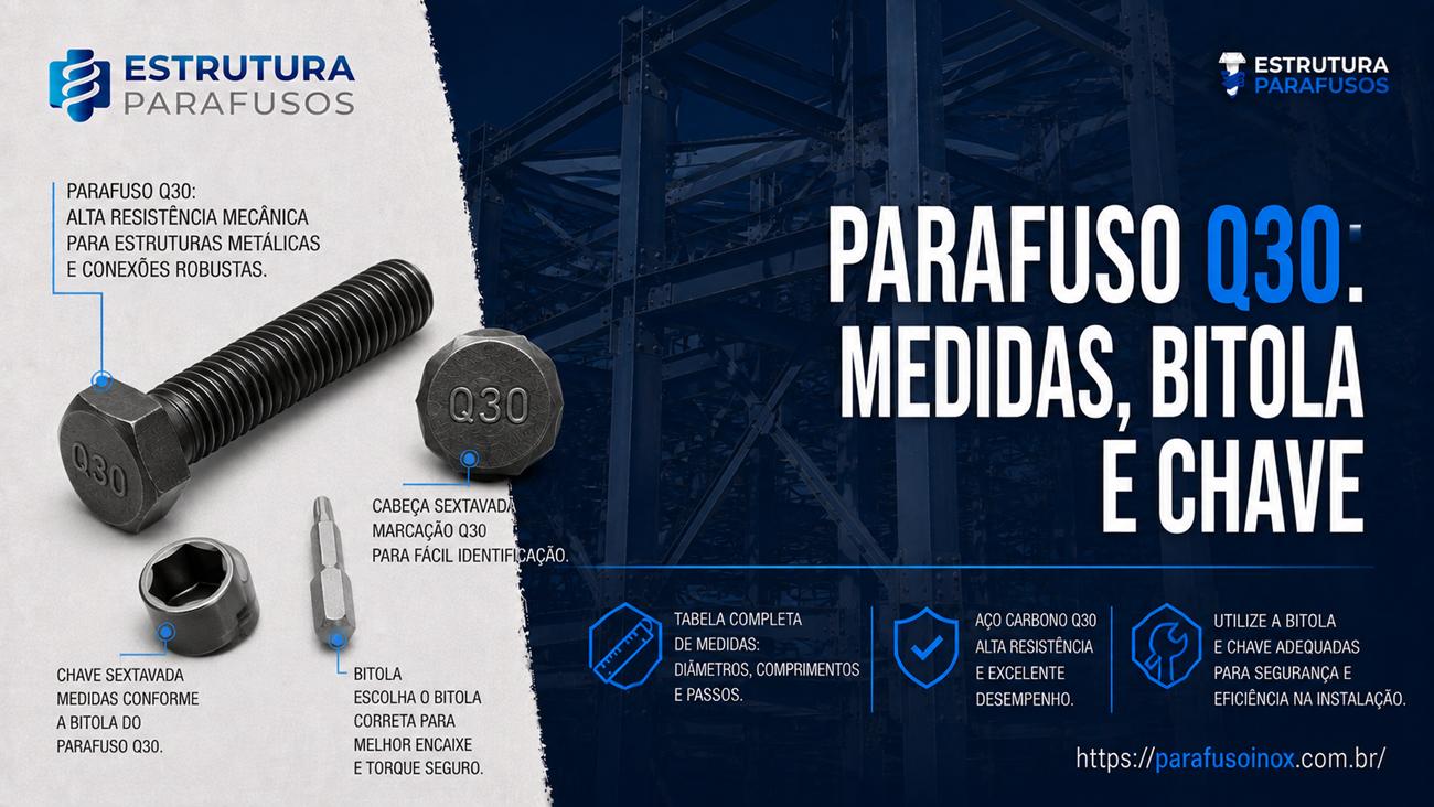 Parafuso Q30: medidas e especificações.