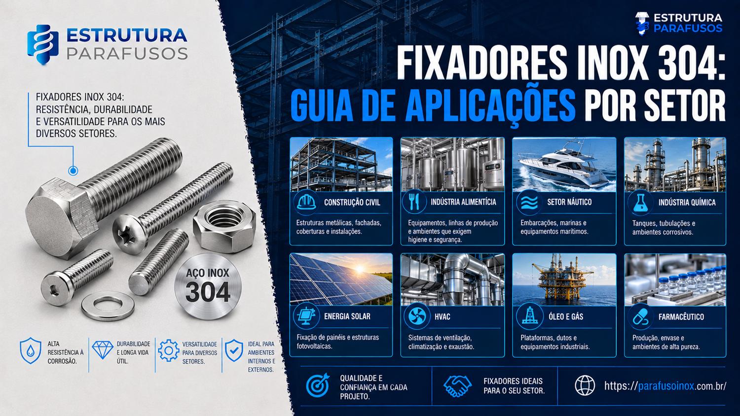 fixadores inox 304